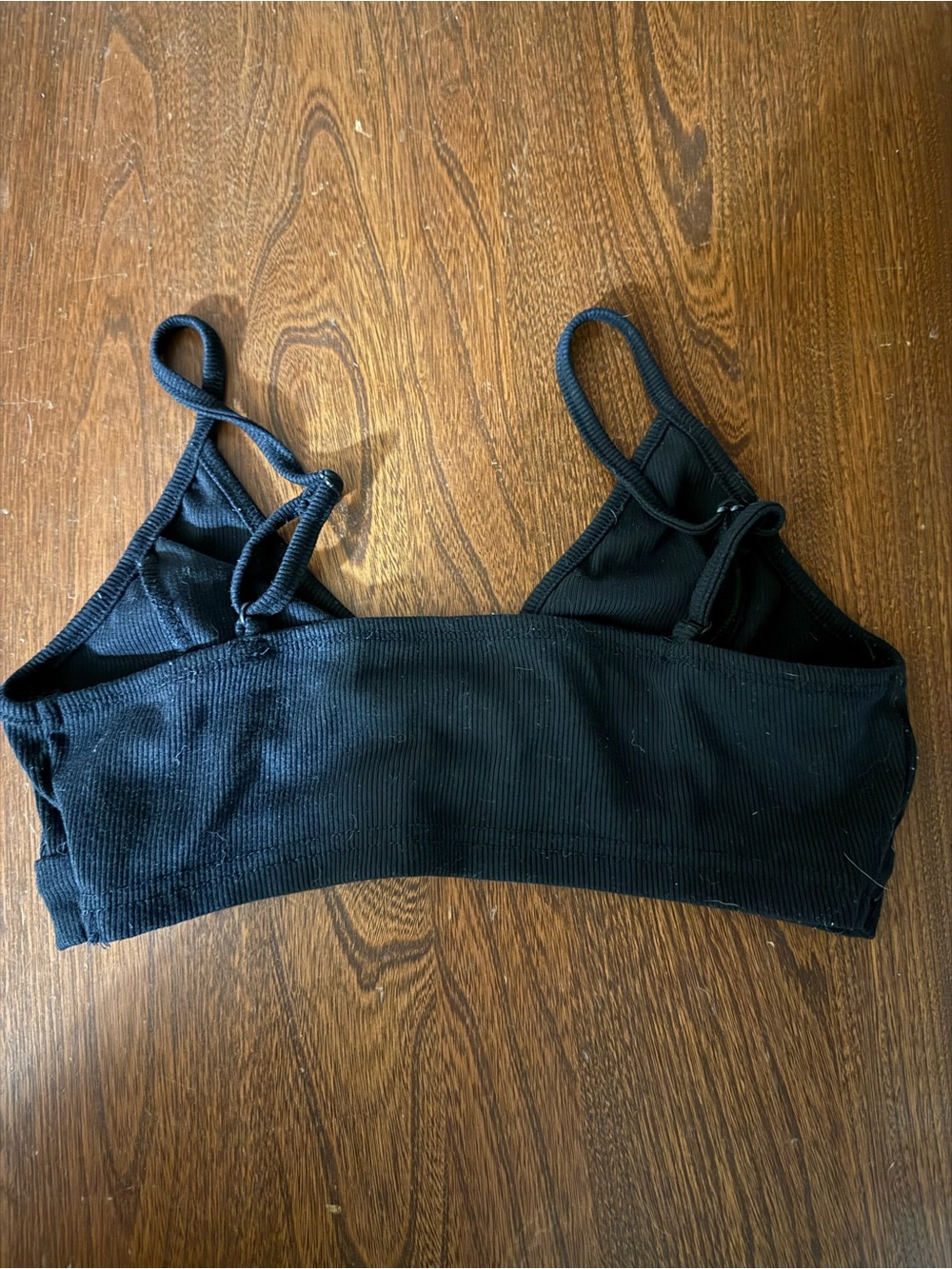Black Ribbed Bralette - Picture 2 of 3